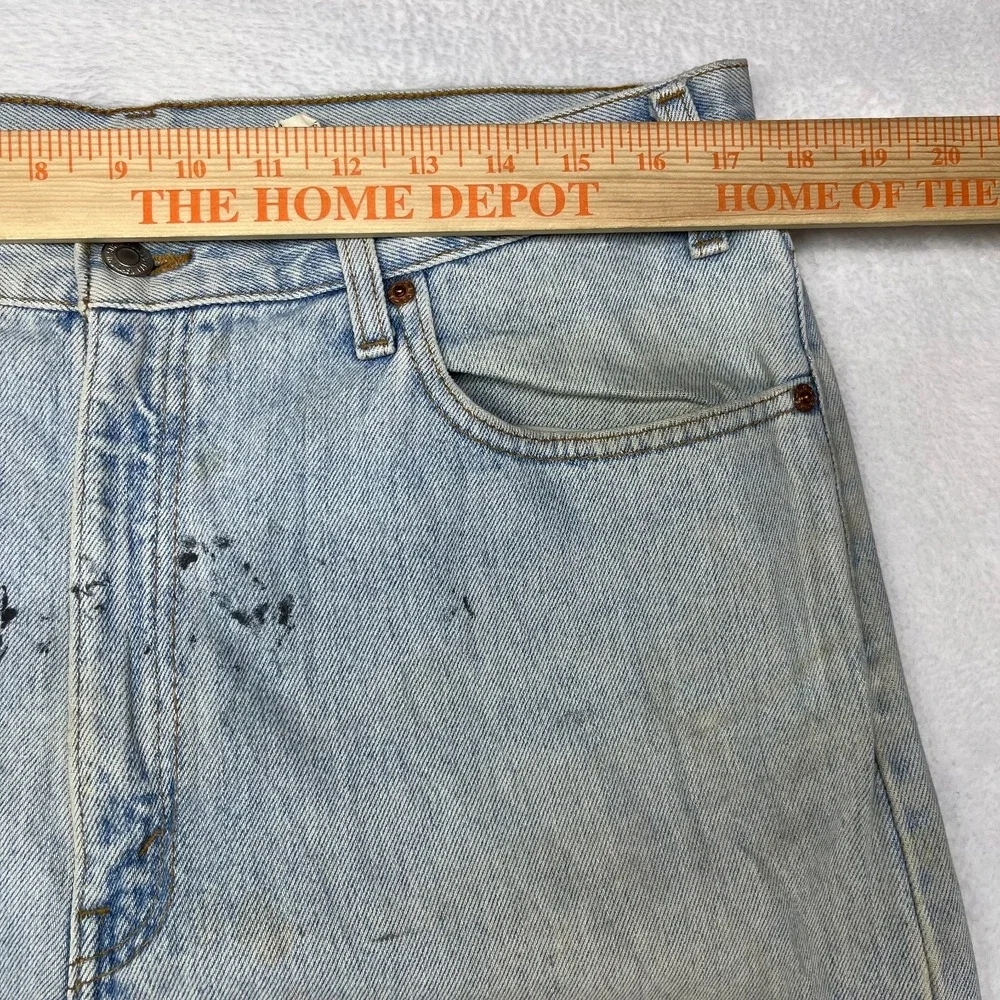 VTG Levi's 505 Regular Fit Straight Leg Jeans Men's Blue Denim Zip Fly - 35X34.5